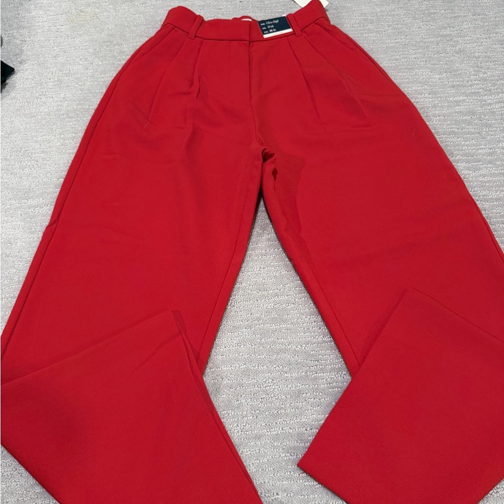 Abercrombie & Fitch Ultra High Red Trousers